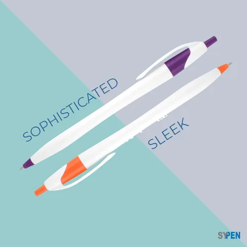 Miniatura 4 de SyPen Bolígrafos personalizados con tu logotipo o texto personalizado, paquete de 500 unidades a granel para negocios, fiestas y eventos, bolígrafos