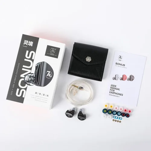 Miniatura 7 de Linsoul 7HZ SONUS 1DD+1BA Dual Driver in Ear Monitor, HiFi in Ear Earphone IEM, con cable OCC plateado desmontable de alta gama, cavidad trasera
