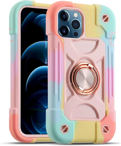 Miniatura 49 de MARKILL Funda compatible con iPhone Air de 6.5 pulgadas 2025 con soporte de anillo giratorio de 360 grados, protección contra caídas de grado