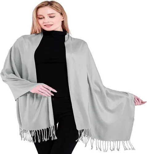 Miniatura 2 de CJ Apparel Solid Color Design Shawl Scarf Wrap Stole Throw Head Wrap Face Cover Pashmina NEW