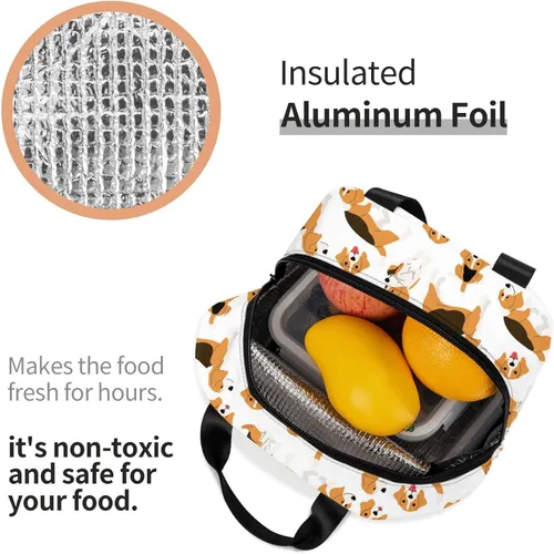 Miniatura 6 de Beagle - Bolsa de almuerzo para perros, aislada, resistente al agua, reutilizable, para viajes de picnic
