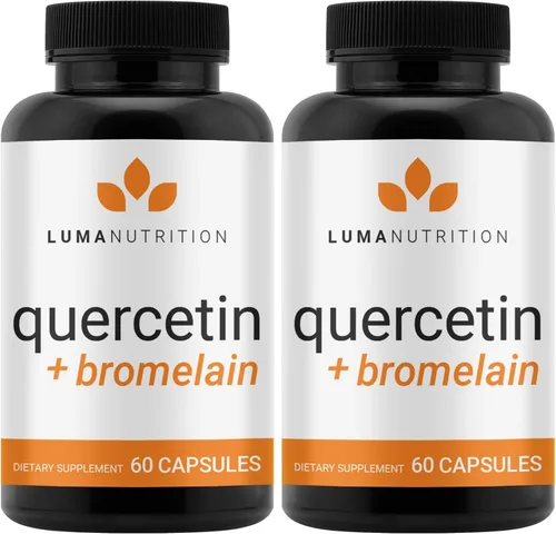 Miniatura 9 de Luma Nutrition Quercetina 500mg - Suplemento de quercetina con bromelina - Antioxidante - Apoyo inmunológico - Vegano y sin gluten - 60 cápsulas