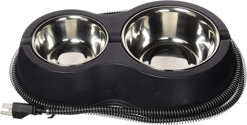 Miniatura 12 de K&H Pet Products Cuencos exteriores con calefacción para comida y agua de gatos, estación de alimentación Thermo-Kitty Café para gatos callejeros