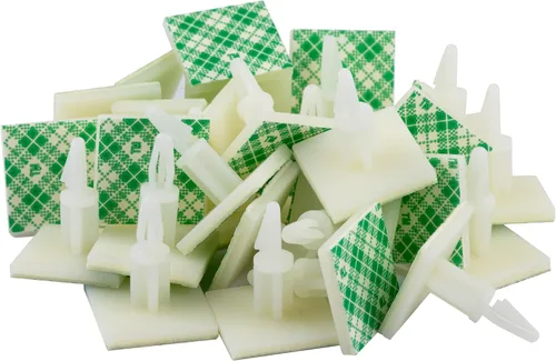 Miniatura 7 de 50pcs PCB Adhesivo Separador de Nylon Plástico Adhesivo Aislamiento Adhesivo PCB Espaciador Ø 0.118 in HC-5 Soporte Altura 0.189 in