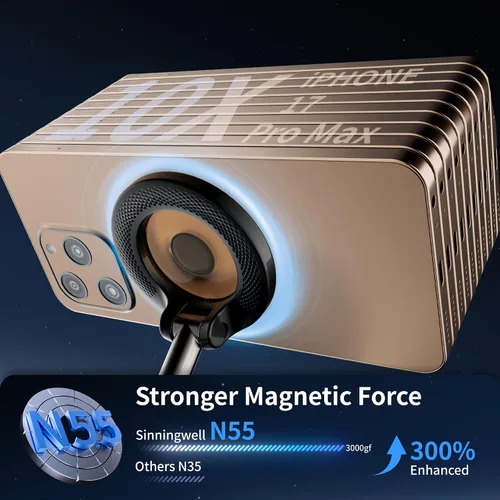 Miniatura 3 de Soporte magnético para teléfono de coche mejorado 2026 para Magsafe, succión al vacío ultra fuerte de 100 libras y 3000 gf magnético, soportes