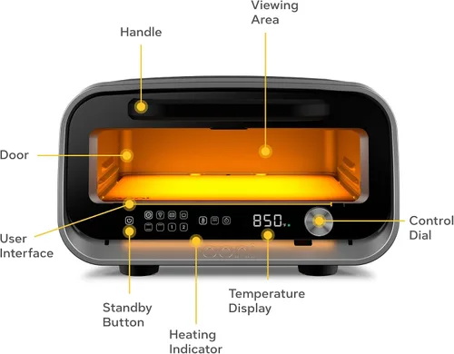 Miniatura 10 de Ooni Volt 2 - Horno eléctrico de pizza para interiores, horno tostador eléctrico versátil para encimera, cocina pizzas de 12 pulgadas y más