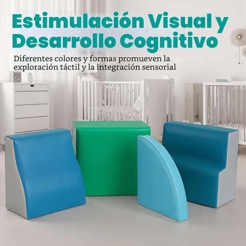 Miniatura 7 de TODIBY Juguetes de Escalada de 4 Piezas para Niños Pequeños: Cuero PU - Juego Suave de Escalada para Niños Pequeños - Bloques de Escalada de Espuma