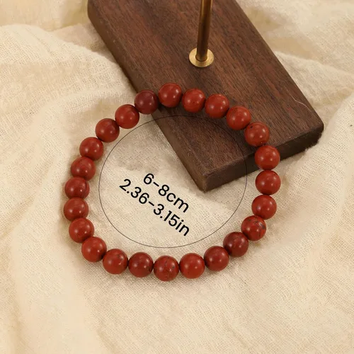 Miniatura 112 de Crystal Vibe Pulseras de cuentas de 0.315 in para mujeres y hombres, pulseras de cristal con piedras preciosas naturales, tamaño elástico ajustable