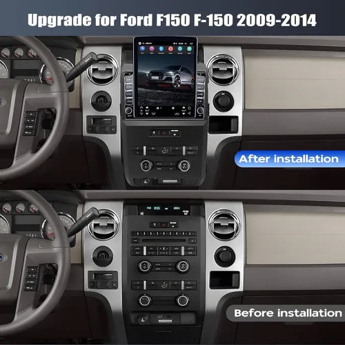 Miniatura 2 de Radio estéreo de coche 4+64G para Ford F150 F-150 2009 2010 2011 2012 2013 2014, 9.7 pulgadas pantalla táctil Android 14 Radio de coche estéreo