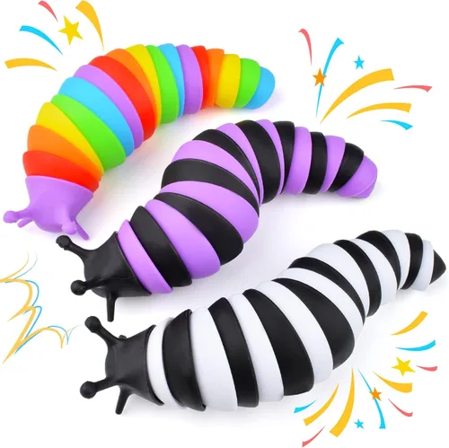 Cevioce Juguetes Antiestrés Babosa 3Pcs Juguetes Sensoriales para Niños Autistas Pequeños Juguetes Esenciales para Viajes en Avión y Coche Juguetes