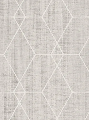 Miniatura 4 de Simple Shapes Papel tapiz con diseño geométrico de líneas Art Deco hexagonales, despegar y pegar (una sola hoja, 2 x 9 pies, gris cálido)