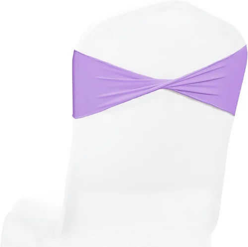 Miniatura 12 de MDS® Paquete de 10 bandas elásticas de elastano para silla sin hebilla deslizante, lazo elástico reutilizable para silla para boda, recepción