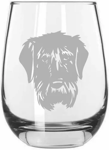 Miniatura 276 de Sakhalin Husky Dog - Copa de vino grabada personalizada de 15.25 onzas sin tallo