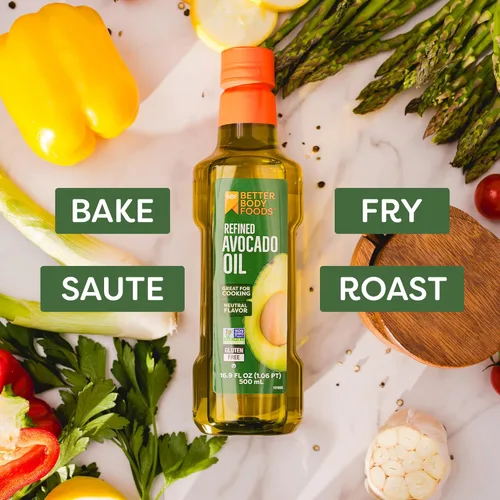 Miniatura 4 de BetterBody Foods Aceite de aguacate refinado, aceite de cocina sin productos transgénicos, kosher, apto para dietas keto y paleo, para freír