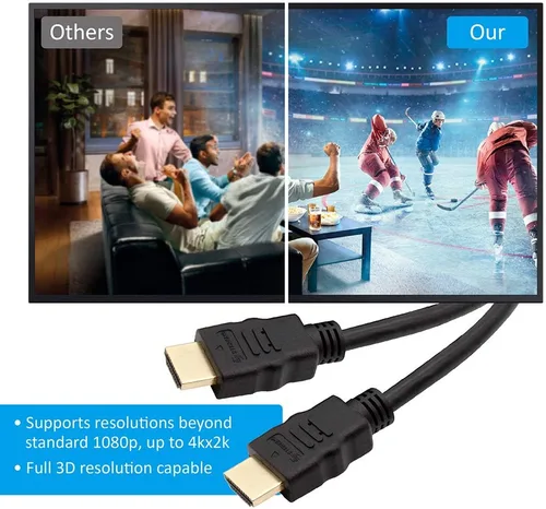 Miniatura 6 de Steren Cable HDMI de alta velocidad 517-303BK con Ethernet (3 pies)
