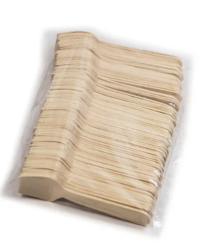 Perfect Stix Cuchara compostable cuadrada de madera verde del catador de los cubiertos con cóncavo, 3-1/2" longitud, 1000ct