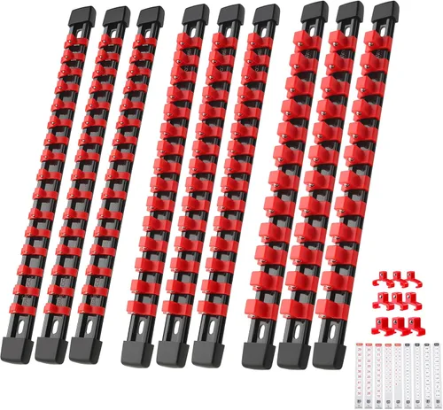 Miniatura 38 de Reniteco Organizador de Enchufes ABS - Juego de Soportes de Enchufes Gris, Juego de 12 Piezas de Soportes de Enchufes de Calidad Premium 1/4