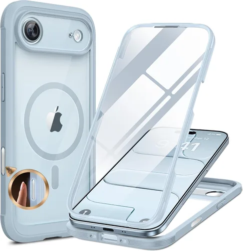 Miniatura 260 de Miracase Funda para iPhone 13 de 6.1 pulgadas, [sin burbujas] funda de teléfono de cuerpo completo con pantalla de vidrio completa integrada, sin