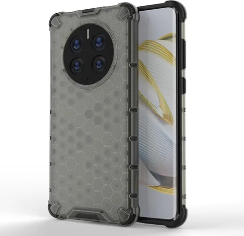 Miniatura 2 de Pzwoxukhov Funda para Huawei Mate 50 Pro, funda para Huawei Mate 50 Pro Honeycomb Anti-Drop Shock-Absorbing Case Negro