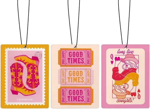 Miniatura 11 de Ambientador de coche Cute Coquette con lazo rosa, ambientador de bola de discoteca Preppy Y2K con tarjeta de acetato de cereza, ambientador colgante