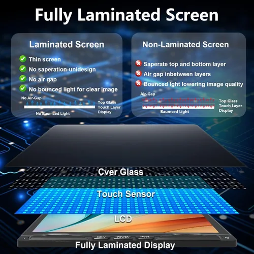 Miniatura 7 de Estéreo inalámbrico para automóvil de 10.1 pulgadas, desmontable y ajustable, Apple Carplay y Android Auto con pantalla táctil IPS de 1280 x 800