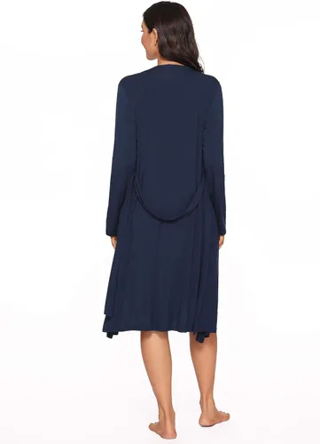 Miniatura 5 de Latuza Conjunto de camisón y bata de lactancia de viscosa para mujer