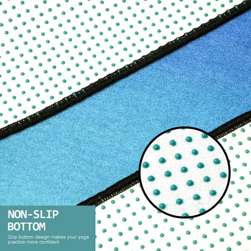 Miniatura 3 de Eunzel Toalla de yoga caliente, antideslizante, absorbente de sudor, toalla de yoga impresa con puntos de agarre para yoga caliente, pilates