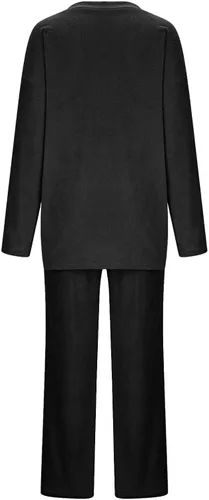 Miniatura 5 de jovati Women 2 Piece Sets Outfits Casual Long Sleeve Solid Color Tops With High Waist Pants Loose Fit Solid Pajama Sets