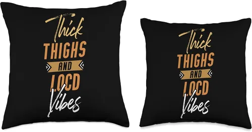 Miniatura 3 de Locs Afro Dreadlocks Love Natural Beauty Hair Locd Thick Thighs Loc'd Vibes Afro Hair - Almohada africana americana, 16 x 16 pulgadas, multicolor