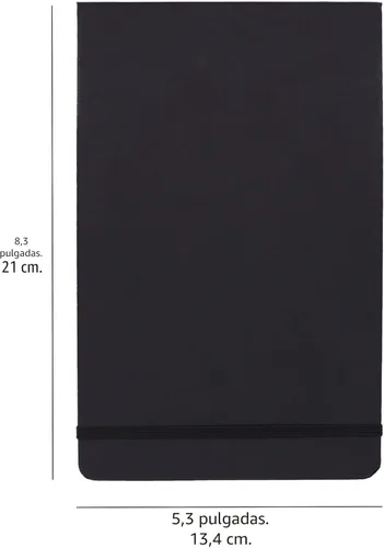 Miniatura 7 de Amazon Basics Cuaderno de bocetos de arte, tamaño L, 5.25 x 8.25 pulgadas, 72 hojas, blocs de bocetos para dibujar, color negro