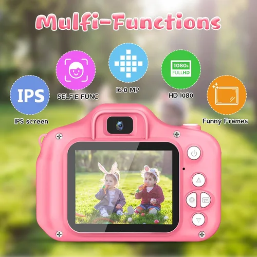 Miniatura 2 de Cámara para Niños y Niñas, Cámara Digital GPOSY para Niños, Cámara para Niños Pequeños Regalos de Juguete de Navidad y Cumpleaños para Niños de 3 4