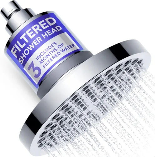 Cabezal de ducha filtrado Evana con filtros - Elimina hasta el 99% de cloro y metales pesados - Cabezales de ducha de alta presión – Accesorios de