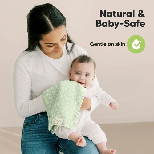 Miniatura 5 de KeaBabies Paños de Eructo de Muselina de Algodón para Bebé Niño, Niña - Paquete de 5 Paños Suaves y Absorbentes para Eructar de Bebés, Toallas