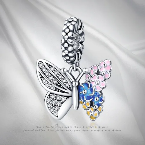 Miniatura 104 de LNQOBU Happy Life - Colgante para pulseras de abalorios, plata de ley 925 para mujer (con un espaciador de cuentas)