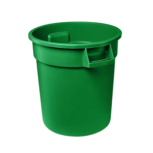 Miniatura 22 de Cubo de basura comercial redondo blanco de 32 galones y tapa, cubo de basura de cocina, cubo de basura interior, papelera duradera, bote de basura