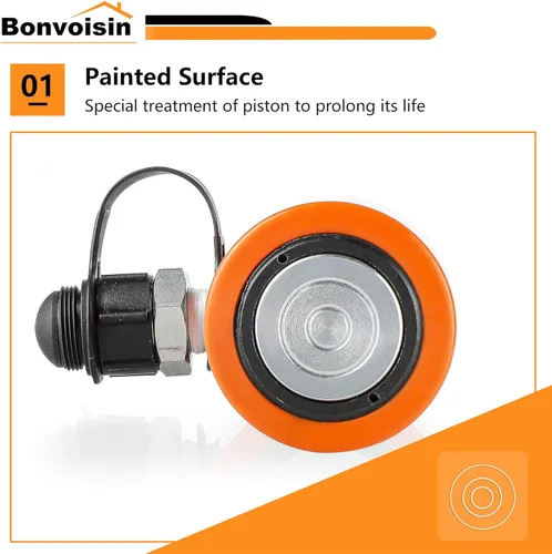 Miniatura 3 de Bonvoisin 20T cilindro hidráulico Jack Porta Power Ram 2" carrera mini cilindros de elevación de efecto simple para maquinaria construcción naval