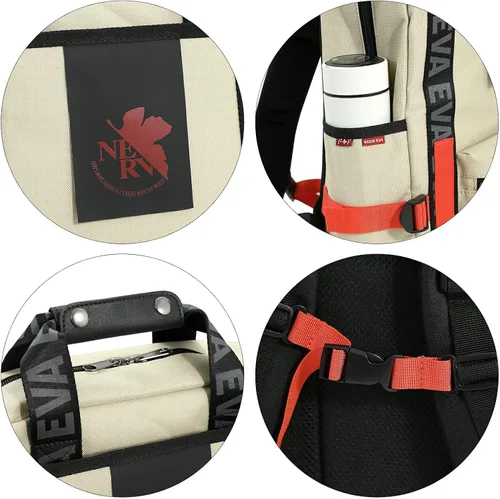 Miniatura 9 de FIREFIRST X Neon Genesis Evangelion Mochila de anime, bolsa para laptop de 15.6 pulgadas para viajes/oficina, mercancía de anime para regalos
