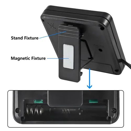 Miniatura 3 de Termómetro digital y termómetros de humedad para interiores y exteriores, medidor de temperatura e higrómetro digital con sonda para terrario de 3
