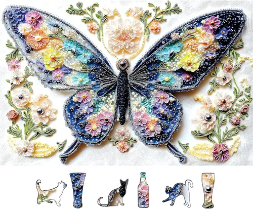 Miniatura 11 de Autumn Birds - Rompecabezas de 500 piezas para adultos, lindo paisaje natural de otoño, dibujos animados, pájaros bebés con sombreros de invierno