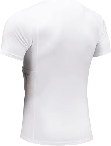 Miniatura 2 de LIBOSHENG Holster Camisa Hombres Oculto Llevar Compresión CCW Cuello Redondo Apretado Transpirable, Blanco