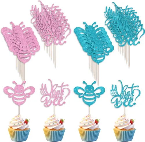 Miniatura 31 de 24 adornos para cupcakes de conejita para niñas, Día de San Valentín, Pascua, aniversario de boda, cumpleaños y despedida de soltera