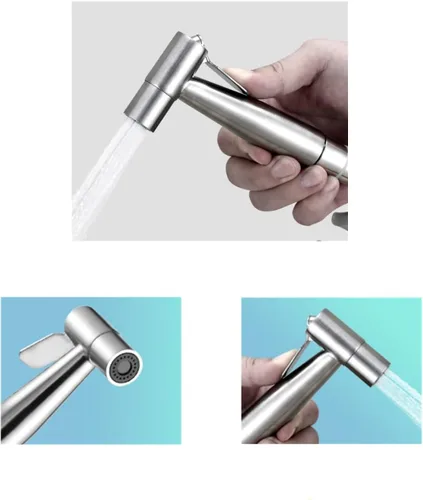 Miniatura 4 de Cabezal rociador de inodoro para bidé, 2 pulverizadores de bidé, rociador de mano de acero inoxidable para limpieza de cocina y inodoro