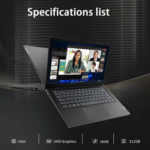 Miniatura 2 de Lenovo V14 Gen 4 - Laptop empresarial (14 pulgadas FHD antirreflejo, Intel 10-Core i7-13620H, 16GB RAM, 512GB SSD), cámara web con obturador