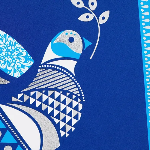 Miniatura 6 de Hallmark Tarjetas de Hanukkah del árbol de la vida en caja (40 tarjetas y sobres) Paloma azul y plateada Tarjetas de Hanukkah Paloma Azul y Plata