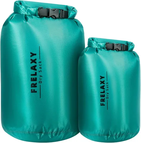 Miniatura 10 de Frelaxy Bolsa seca impermeable, paquete de 2/3, bolsas secas portátiles ligeras, 5L, 15L y 25L, juego de sacos secos duraderos que mantienen