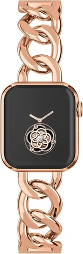 Musk-MSKR Watch Bands for Women Compatible with Apple Watch Band 38mm 40mm 41mm 42mm 44mm 45mm 46mm 49mm Adjustable Metal Band Cowboy Steel Chain