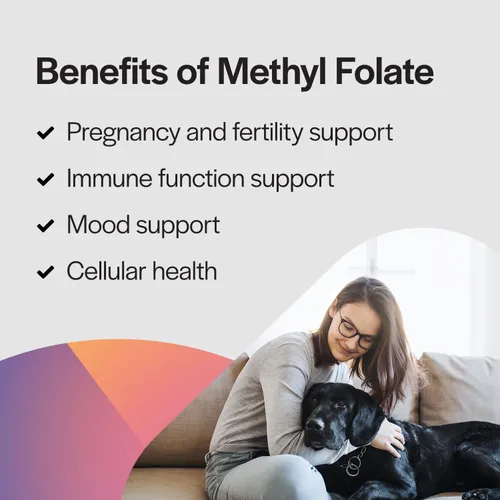 Miniatura 5 de PureFormulas Metilfolato 800 mcg - B9 activo (5-MTHF) para la salud cardiovascular, nerviosa y del estado de ánimo, tabletas vegetarianas sin OMG