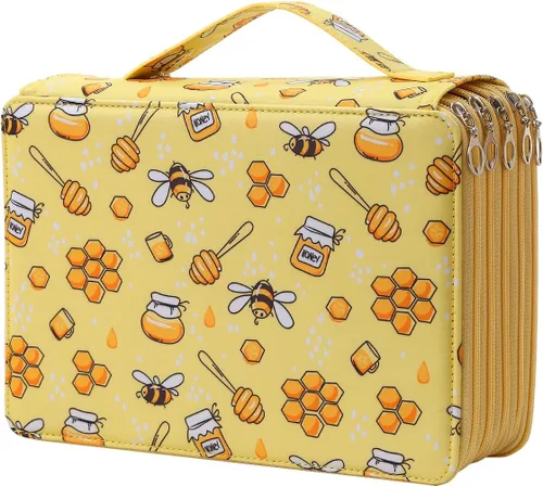 Miniatura 15 de Estuche para lápices Jungle con 120 ranuras de tela Oxford, con ranura para lápices, organizador con práctico envoltorio portátil, soporte multicapa