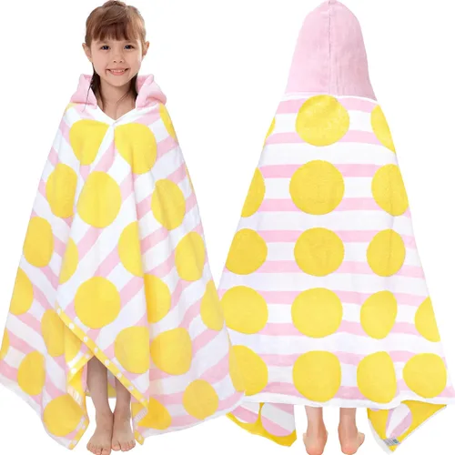 Miniatura 49 de VOOVA & MOVAS Poncho de Toalla de Baño Gruesa con Capucha para Niños (4-8 Años) - Bata de Toalla de Natación de Algodón Turco Suave y Absorbente