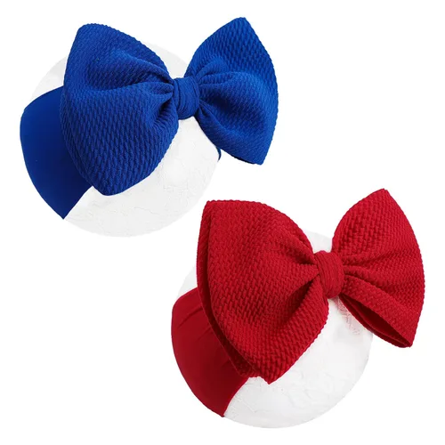 Miniatura 19 de YanJie Diademas para bebé, hechas a mano, de nailon, elásticas, con lazos para el pelo, para recién nacidos, niñas, niños pequeños y niños en negro